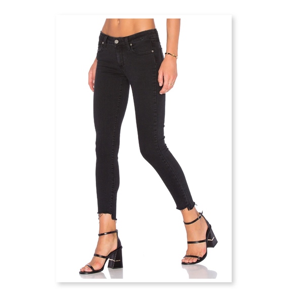 PAIGE Denim - SOLD Paige Verdugo Ankle Uneven Hem Vint Black 24